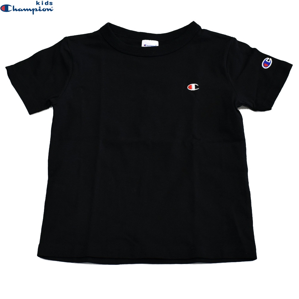 チャンピオン キッズ ベーシック Tシャツ ブラック CK-T301