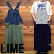 ライム ＬＩＭＥ レディース スウェット×デニム ジャンパースカート 21012327|ライム｜ＬＩＭＥ