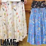 ライム ＬＩＭＥ レディース アロハレーヨンスカート 21044602|ライム｜ＬＩＭＥ
