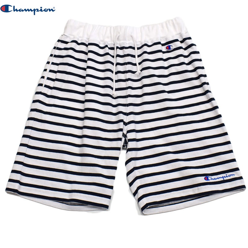 チャンピオン ボーダーショーツ ホワイト C3-T503