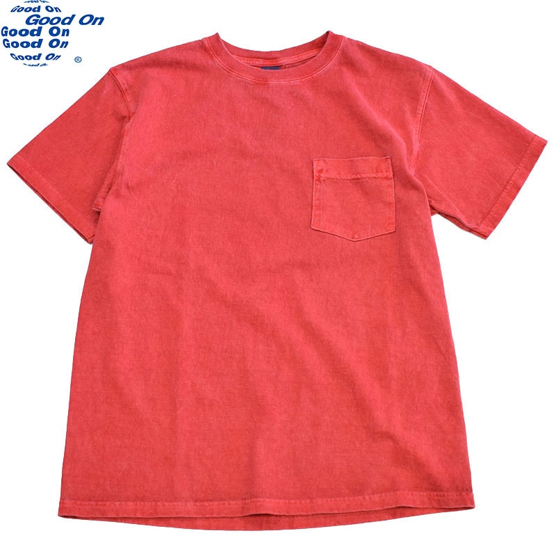 グッドオン GOODON ショートスリーブポケットTシャツ レッド