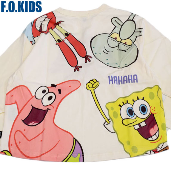 エフオーキッズ FOKIDS スポンジ ボブ 長袖Tシャツ 406074