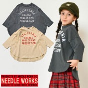 ニードルワークス NEEDLE WORKS 天竺ロング丈ロンT 8分袖 2224111