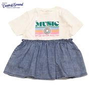 オーシャンアンドグラウンド リメイクペプラムロングTシャツ デニム 4516109|半袖Ｔシャツ|オーシャン&グラウンド