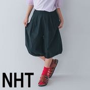 NHT エヌエイチティー ガウチョパンツ ブラック 551033|NHT エヌエイチティー