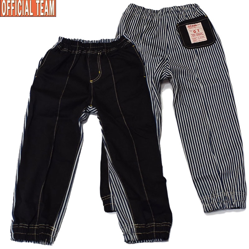 オフィシャルチーム OFFICIALTEAM ブラックデニムピンタックジョガーパンツ ブラック 1225233