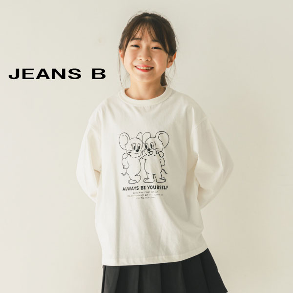 ジーンズベー JEANS B MOUSE ロングＴシャツ ホワイト 350263