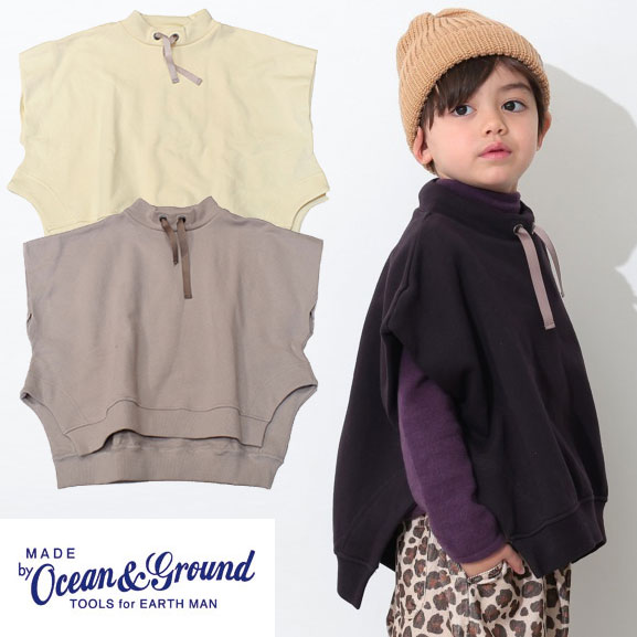 オーシャンアンドグラウンド モックネックスウェットベスト 4526801