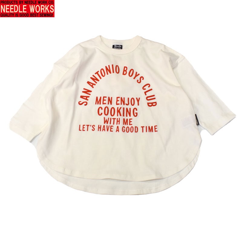 ニードルワークス NEEDLE WORKS 天竺製品裾ラウンド8分袖Tシャツ WT 2225121