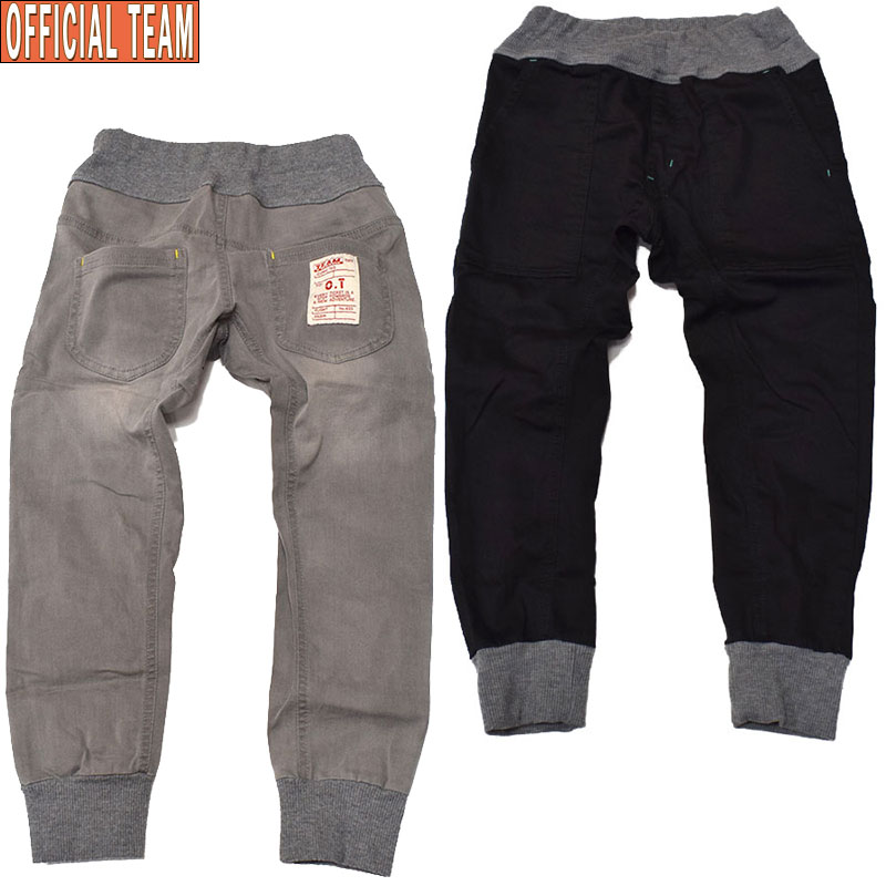オフィシャルチーム OFFICIAL TEAM ブラックデニムジョガーパンツ 1225232