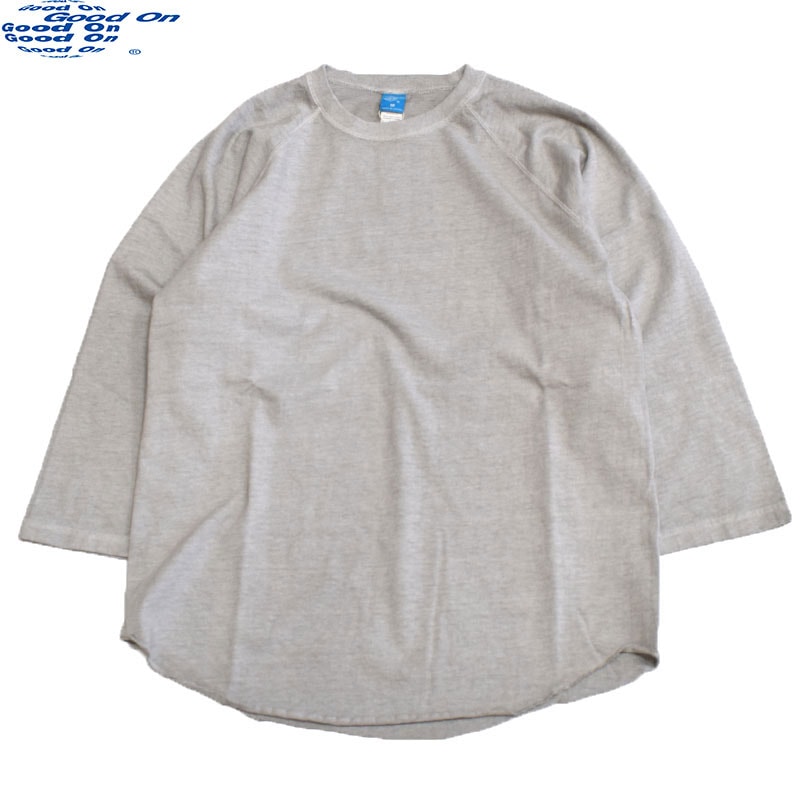 グッドオン GOODON ベースボールＴシャツ 七分丈 アッシュ 601