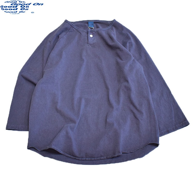 グッドオン GOODON ワンボタンベースボールＴシャツ 七分丈 Pネイビー 1505