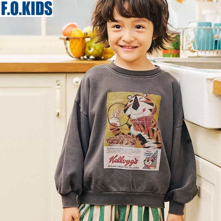 エフオーキッズ FOKIDS ケロッグ ガーメントダイトレーナー 411045