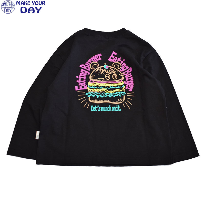 メイクユアデイ MAKEYOURDAY ハンバーガープリントTシャツ 610107