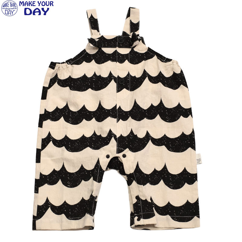 メイクユアデイ MAKE YOUR DAY なみなみ柄ベビーオール 610414