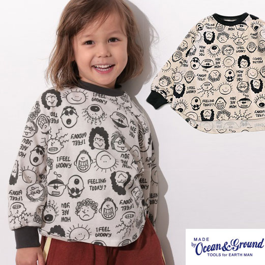 オーシャンアンドグラウンド ソウガララウンド ロングTシャツ アイボリー 4646006