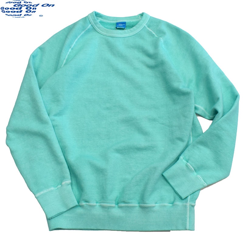 グッドオン GOODON ラグランクルースウェットシャツ ミント 101