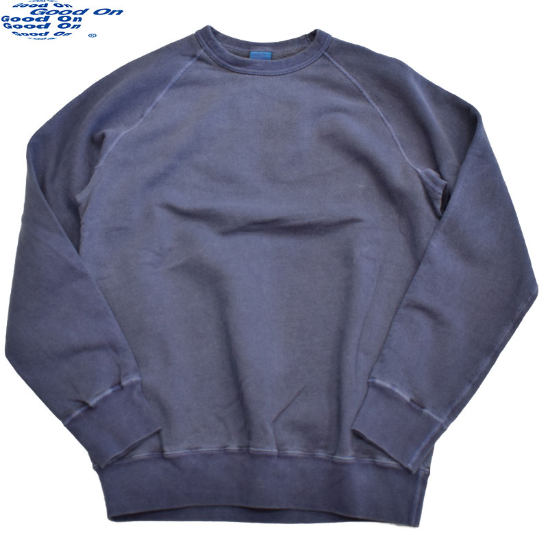 グッドオン GOODON ラグランクルースウェットシャツ Pネイビー 101