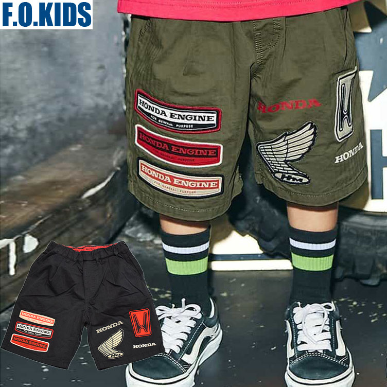 エフオーキッズ F.O.KIDS ホンダ Hondaコラボハーフパンツ 5分丈 223016