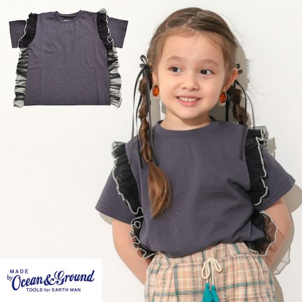 オーシャンアンドグラウンド メロウフリル Tシャツ 4616107