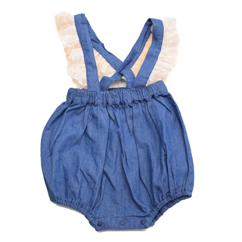 オーシャンアンドグラウンド ラステラ フリルショルダーサロペット 6617703