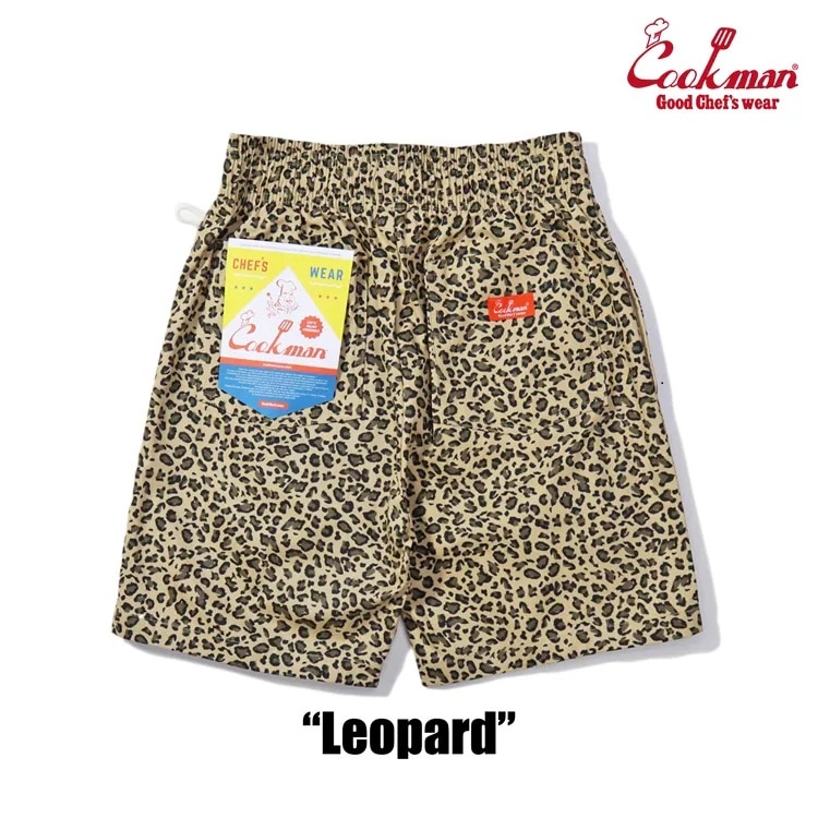 クックマン COOKMAN シェフパンツ ショート レオパード 231-31999