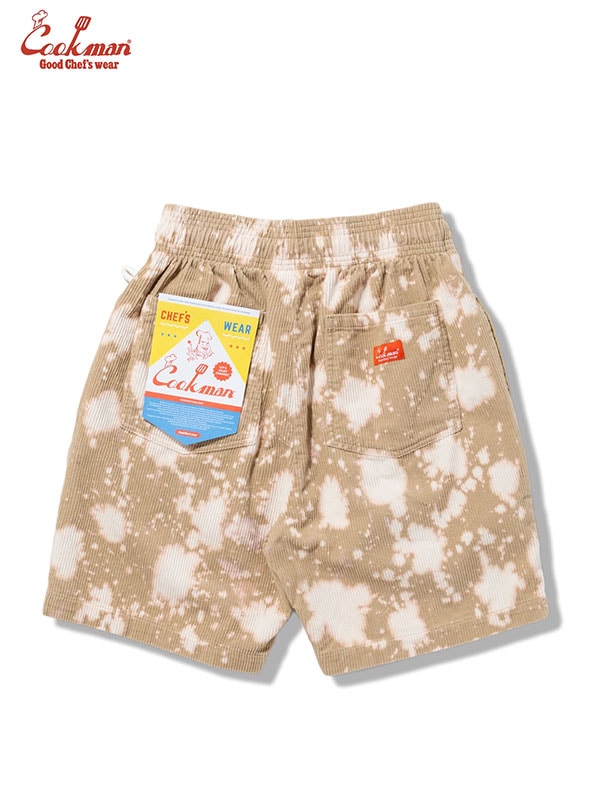 クックマン COOKMAN シェフパンツ ショート コーデュロイブリーチ ベージュ 231-61928