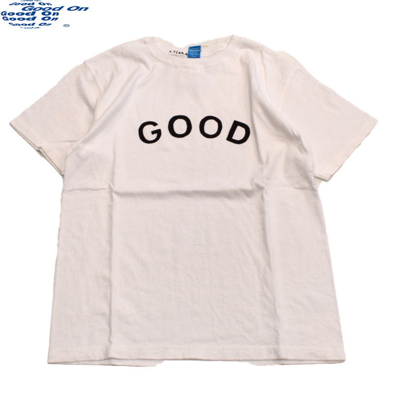 グッドオン GOODON ハンドステンシル ロゴプリント Tシャツ KOUHEI TERRAI ホワイト 2608