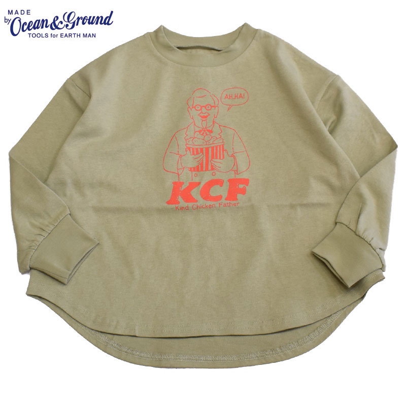 オーシャンアンドグラウンド Rocker&FatherプリントTシャツ 4626002