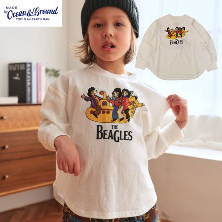 オーシャンアンドグラウンド THE ROCK’IN BEAGLE プリントロングTシャツ 4626005