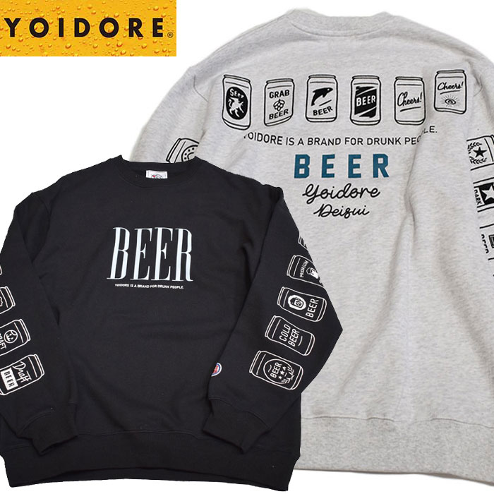 YOIDORE 酔いどれ ヨイドレ 缶ビール クルーネックスウェット 836203