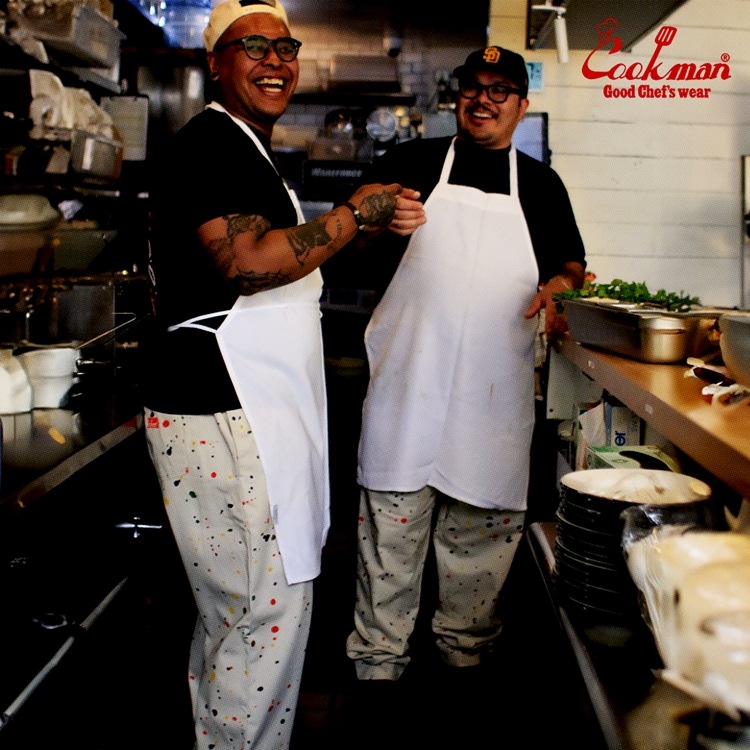 クックマン COOKMAN シェフパンツ ソーススプラッシュ ベージュ