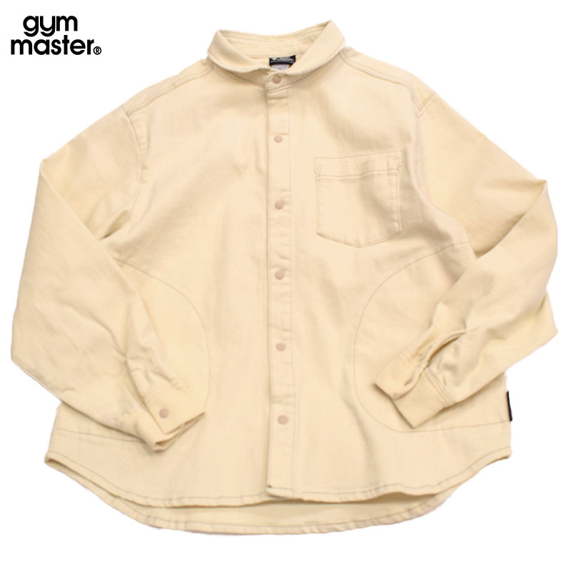 ジムマスター GYMMASTER 10ozストレッチデニム カツラギシャツジャケット ナチュラル G221718