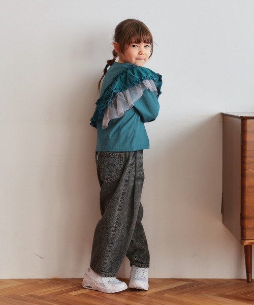 オーシャンアンドグラウンド アシンメトリーフリルTシャツ 4626003