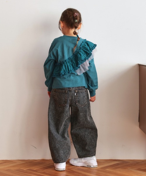 オーシャンアンドグラウンド アシンメトリーフリルTシャツ 4626003