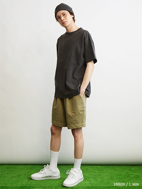 グッドオン GOODON ショートスリーブヘビークルーTシャツ ブラウン 2109
