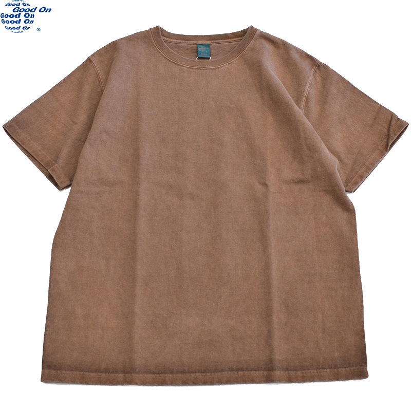 グッドオン GOODON ショートスリーブヘビークルーTシャツ ブラウン 2109