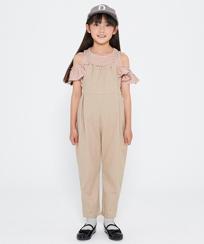 NHT ニコフラート ゆるギャザーサロペット 510835