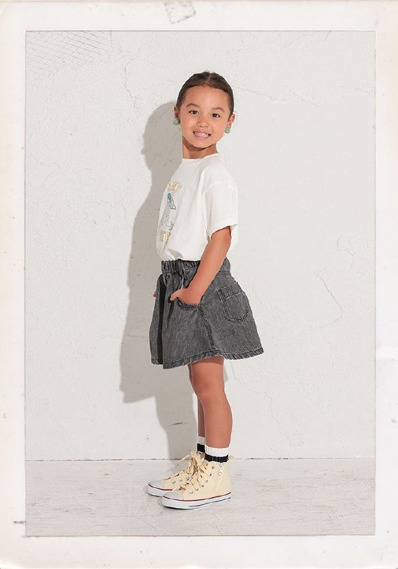 オーシャンアンドグラウンド デニムフレアキュロット 4417203