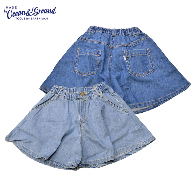 オーシャンアンドグラウンド デニムフレアキュロット 4417203