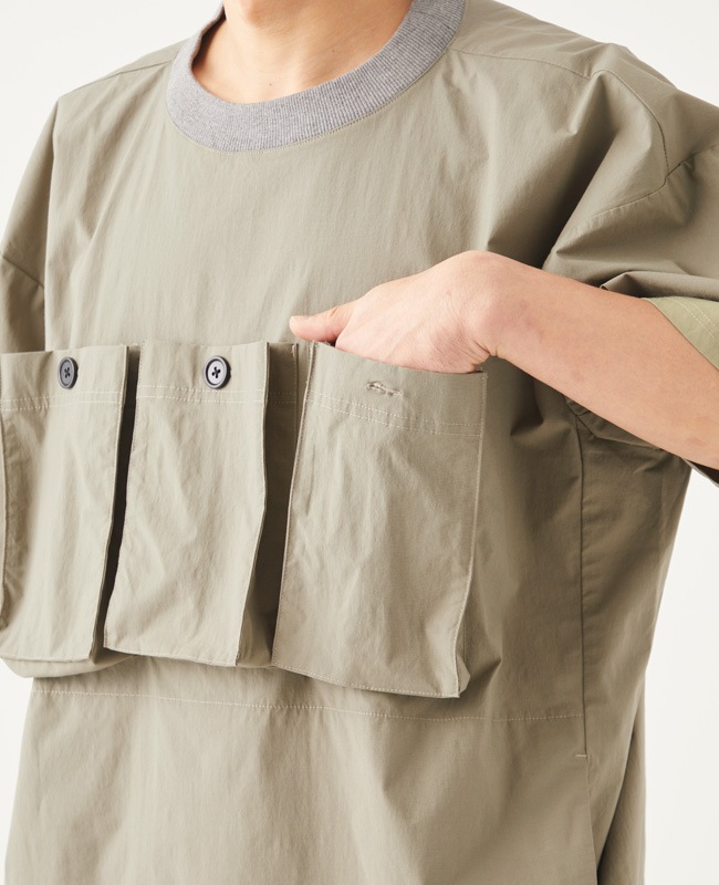 クリフメイヤー メンズ 三連マチポケキャンプクルーシャツ 2145101