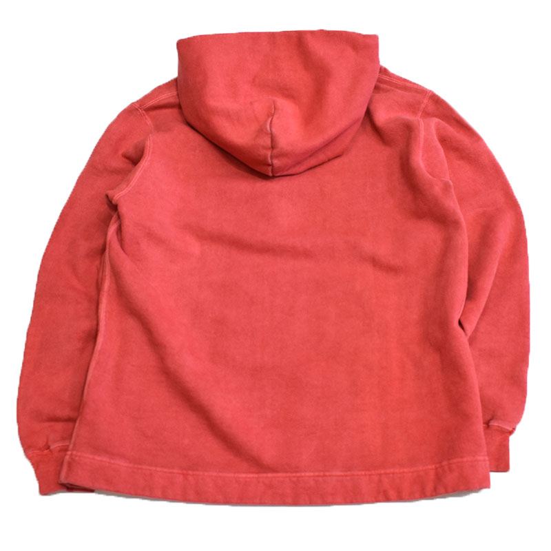 グッドオン GOODON ラフハーフジッププルオーバーフードスウェットパーカー レッド 1610