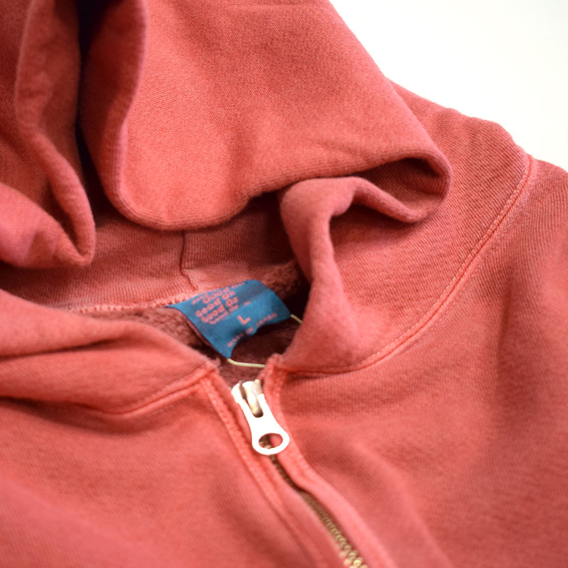 グッドオン GOODON ラフハーフジッププルオーバーフードスウェットパーカー レッド 1610