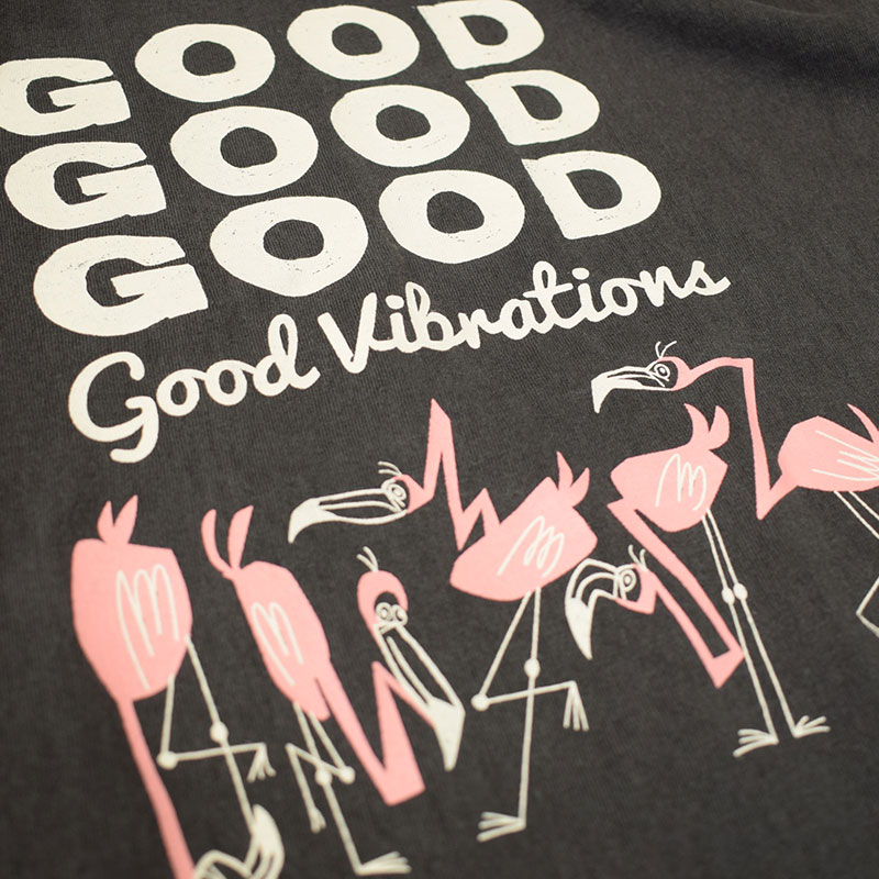 グッドオン GOODON フラミンゴ 半袖Tシャツ Pブラック 1266