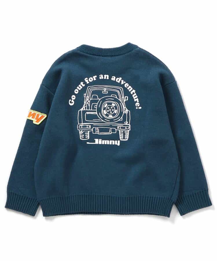 エフオーキッズ FOKIDS Jimnyコラボ ジャガードセーター ブルー 513915