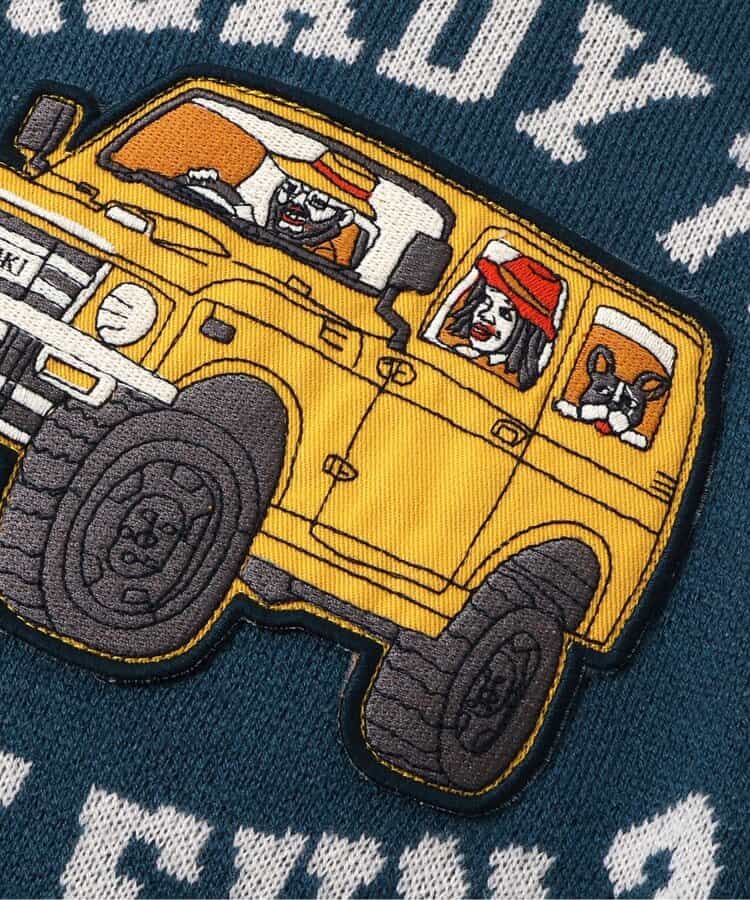 エフオーキッズ FOKIDS Jimnyコラボ ジャガードセーター ブルー 513915