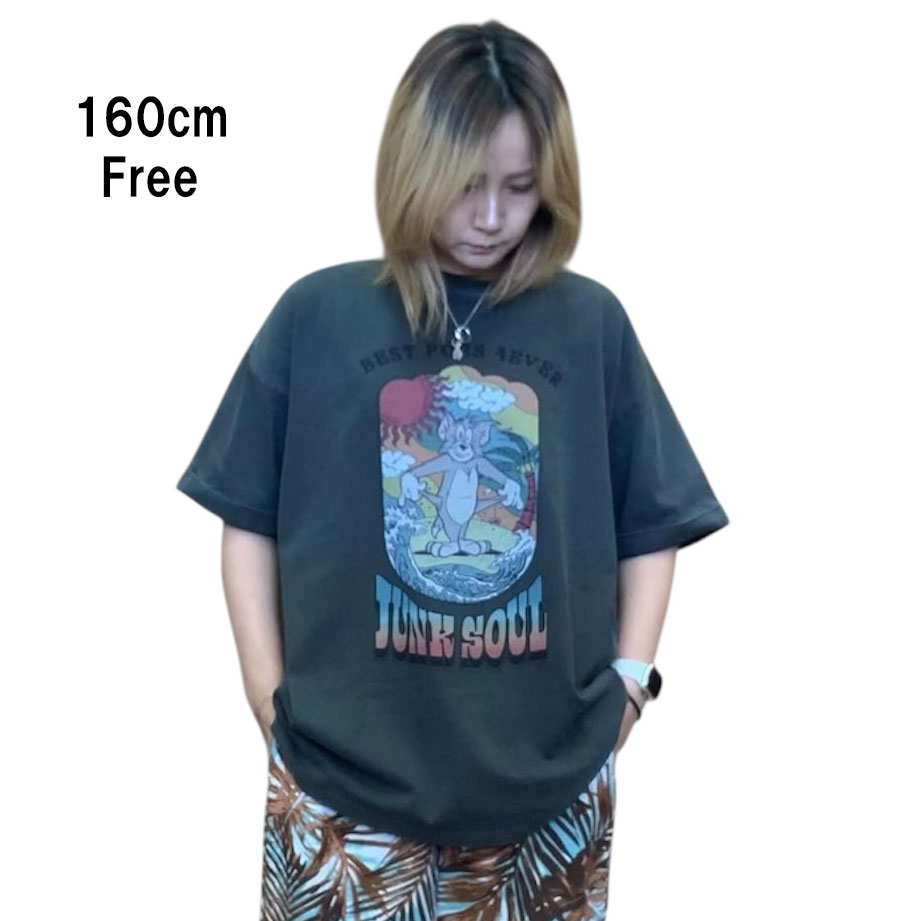 ジャンクソウル JUNKSOUL レディース トム&ジェリー ボヘミアンチュニックTシャツ 25853124