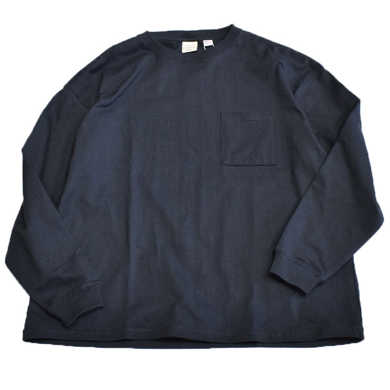 Good wear グッドウェアー 袖リブ ポケット付きロングTシャツ SUPER BIG TEE 2W7-0502