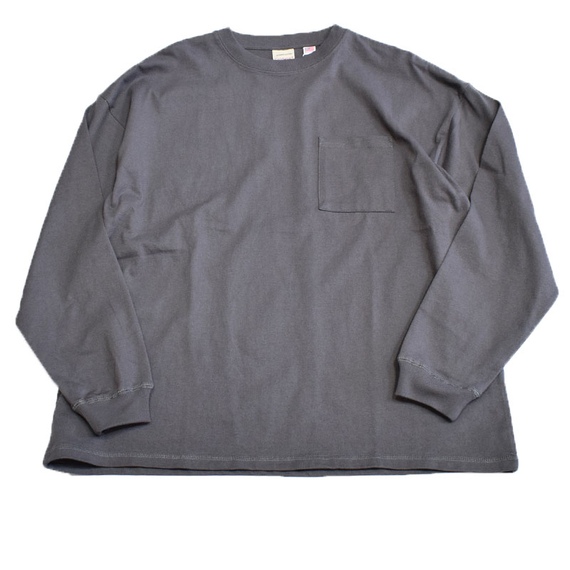 Good wear グッドウェアー 袖リブ ポケット付きロングTシャツ SUPER BIG TEE 2W7-0502