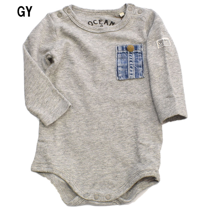 オーシャンアンドグラウンド ベビー デニムポケットボディシャツ 1220301